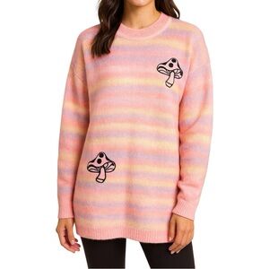 Spirit Jersey Psychedelic Mushroom Sweater - Size Medium